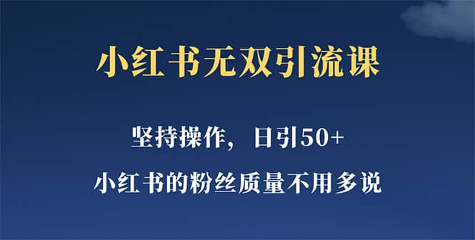 小红书无双课一天引50+女粉，不用做视频发视频，小白也很容易上手拿到结果_思维有课