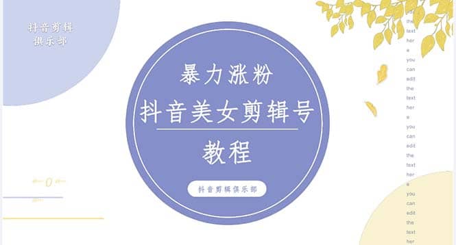 抖音快手暴力涨粉美女混剪视频教程 百分百过原创图片教程 附带违规申诉方法_思维有课