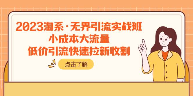 2023淘系·无界引流实战班：小成本大流量，低价引流快速拉新收割_思维有课