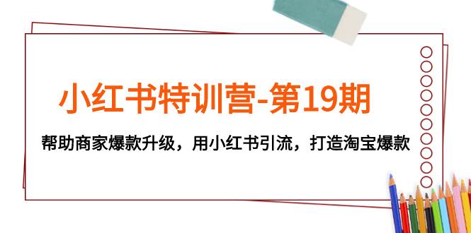 小红书特训营-第19期，帮助商家爆款升级，用小红书引流，打造淘宝爆款_思维有课