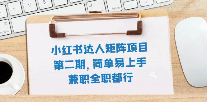 小红书达人矩阵项目第二期，简单易上手，兼职全职都行（11节课）_思维有课