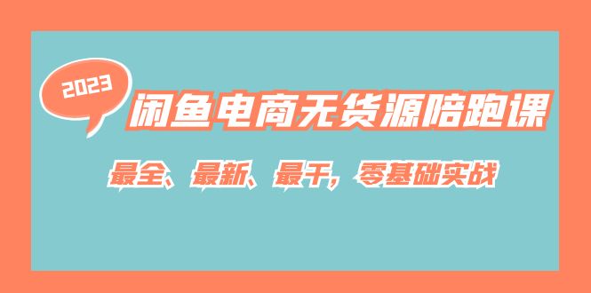 闲鱼电商无货源陪跑课，最全、最新、最干，零基础实战！_思维有课