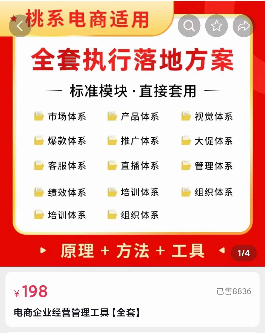 外面卖198·电商企业经营管理工具：全套执行落地方案 标准模块·直接套用_思维有课