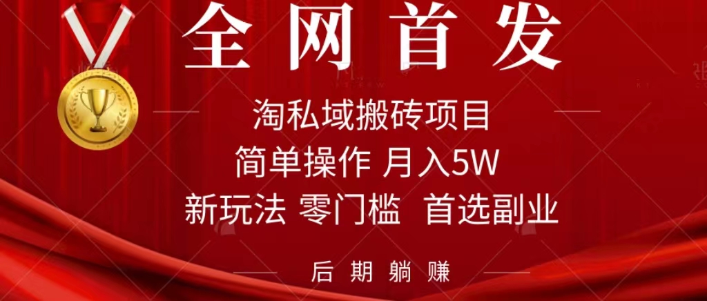 淘私域搬砖项目，利用信息差月入5W，每天无脑操作1小时，后期躺赚_思维有课