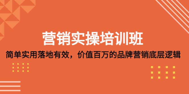 营销实操培训班：简单实用-落地有效，价值百万的品牌营销底层逻辑_思维有课