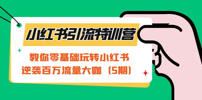 小红书引流特训营-第5期：教你零基础玩转小红书，逆袭百万流量大咖_思维有课