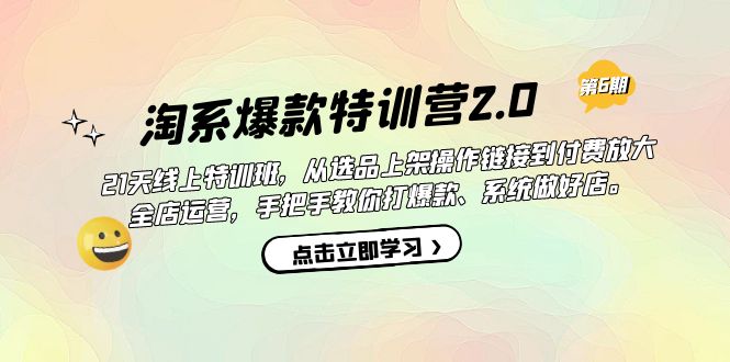 淘系爆款特训营2.0【第六期】从选品上架到付费放大 全店运营 打爆款 做好店_思维有课