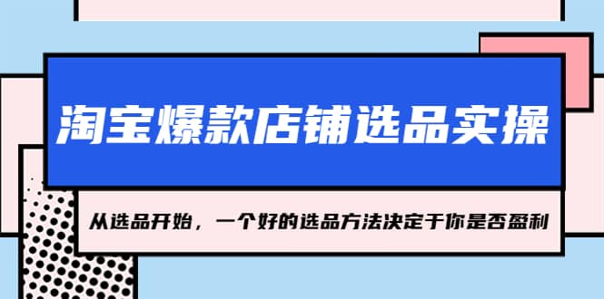 淘宝爆款店铺选品实操，2023从选品开始，一个好的选品方法决定于你是否盈利_思维有课