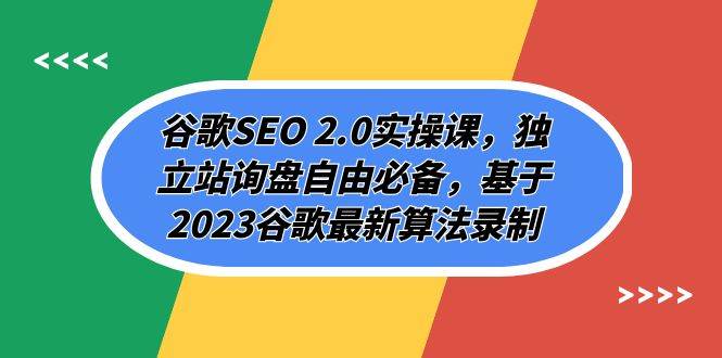 谷歌SEO 2.0实操课，独立站询盘自由必备，基于2023谷歌最新算法录制（94节_思维有课