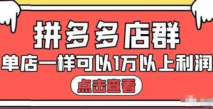 拼多多店群单店一样可以产出1万5以上利润【付费文章】_思维有课