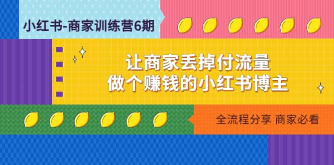 小红书-商家训练营12期：让商家丢掉付流量_思维有课