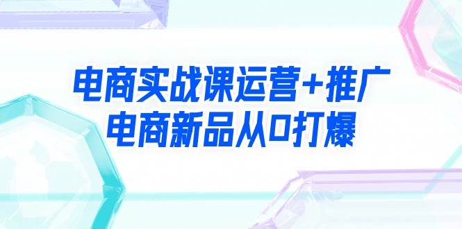 电商实战课运营+推广，电商新品从0打爆（99节视频课）_思维有课