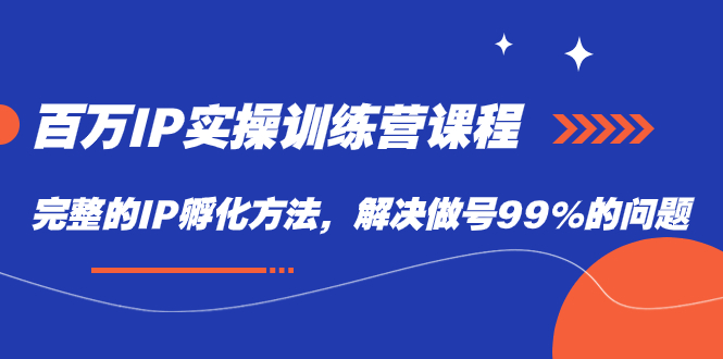 百万IP实战训练营课程，完整的IP孵化方法，解决做号99%的问题_思维有课