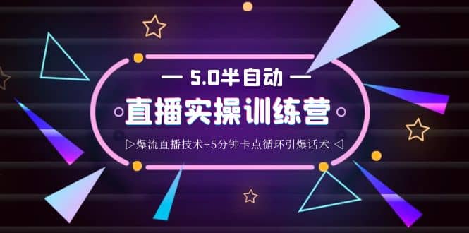 蚂蚁·5.0半自动直播2345打法，半自动爆流直播技术+5分钟卡点循环引爆话术_思维有课