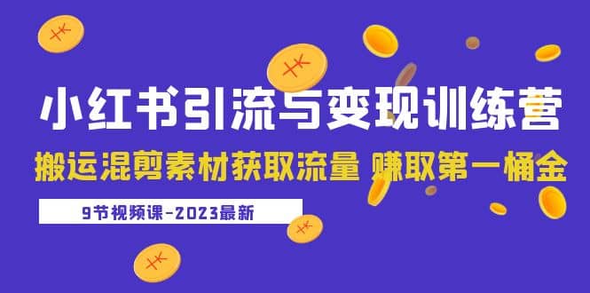 2023小红书引流与变现训练营：搬运混剪素材获取流量 赚取第一桶金（9节课）_思维有课