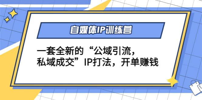 自媒体IP训练营(12+13期)一套全新的“公域引流，私域成交”IP打法_思维有课