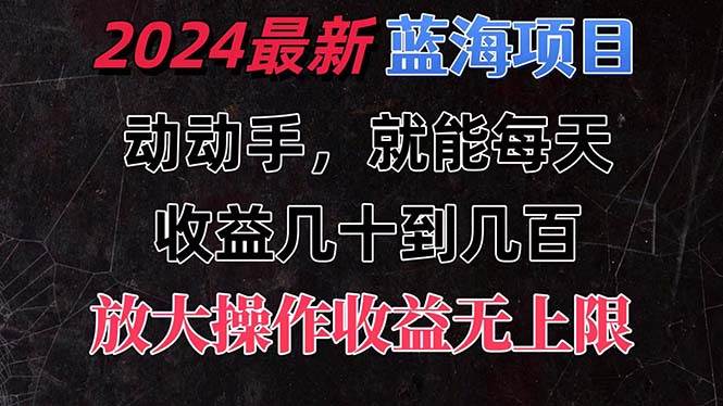 有手就行的2024全新蓝海项目，每天1小时收益几十到几百，可放大操作收…_思维有课