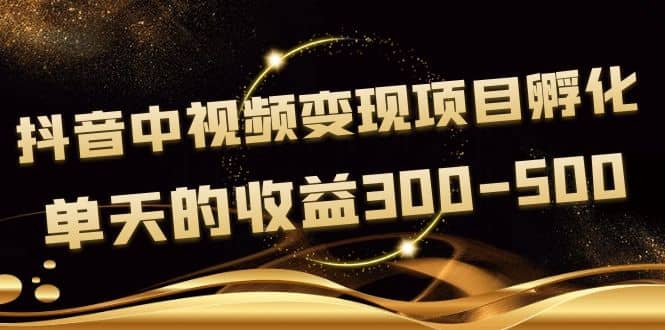 黄岛主《抖音中视频变现项目孵化》单天的收益300-500 操作简单粗暴_思维有课