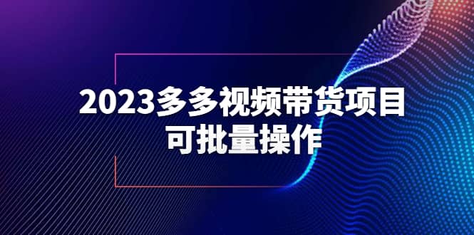 2023多多视频带货项目，可批量操作【保姆级教学】_思维有课