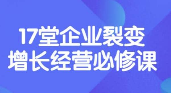 《盈利增长17堂必修课》企业裂变增长的经营智慧，带你了解增长的本质_思维有课