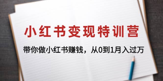 小红书变现特训营：带你做小红书项目_思维有课