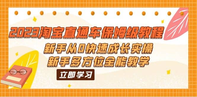 2023淘宝直通车保姆级教程：新手从0快速成长实操，新手多方位全能教学_思维有课