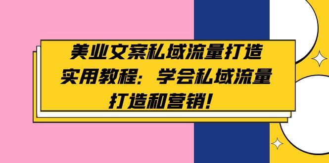 美业文案私域流量打造实用教程：学会私域流量打造和营销_思维有课