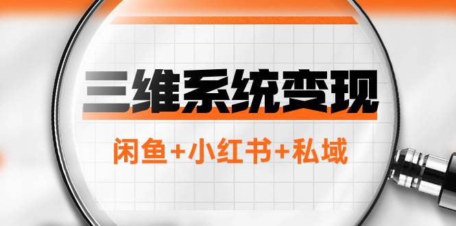 三维系统变现项目：普通人首选-年入百万的翻身项目，闲鱼+小红书+私域_思维有课