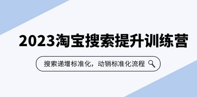 2023淘宝搜索-提升训练营，搜索-递增标准化，动销标准化流程（7节课）_思维有课