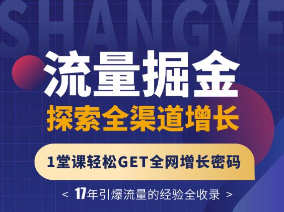 张琦流量掘金探索全渠道增长，1堂课轻松GET全网增长密码_网创工坊