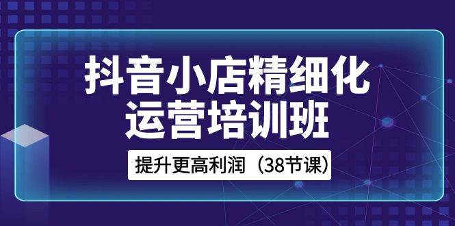 抖音小店-精细化运营培训班，提升更高利润（38节课）_思维有课