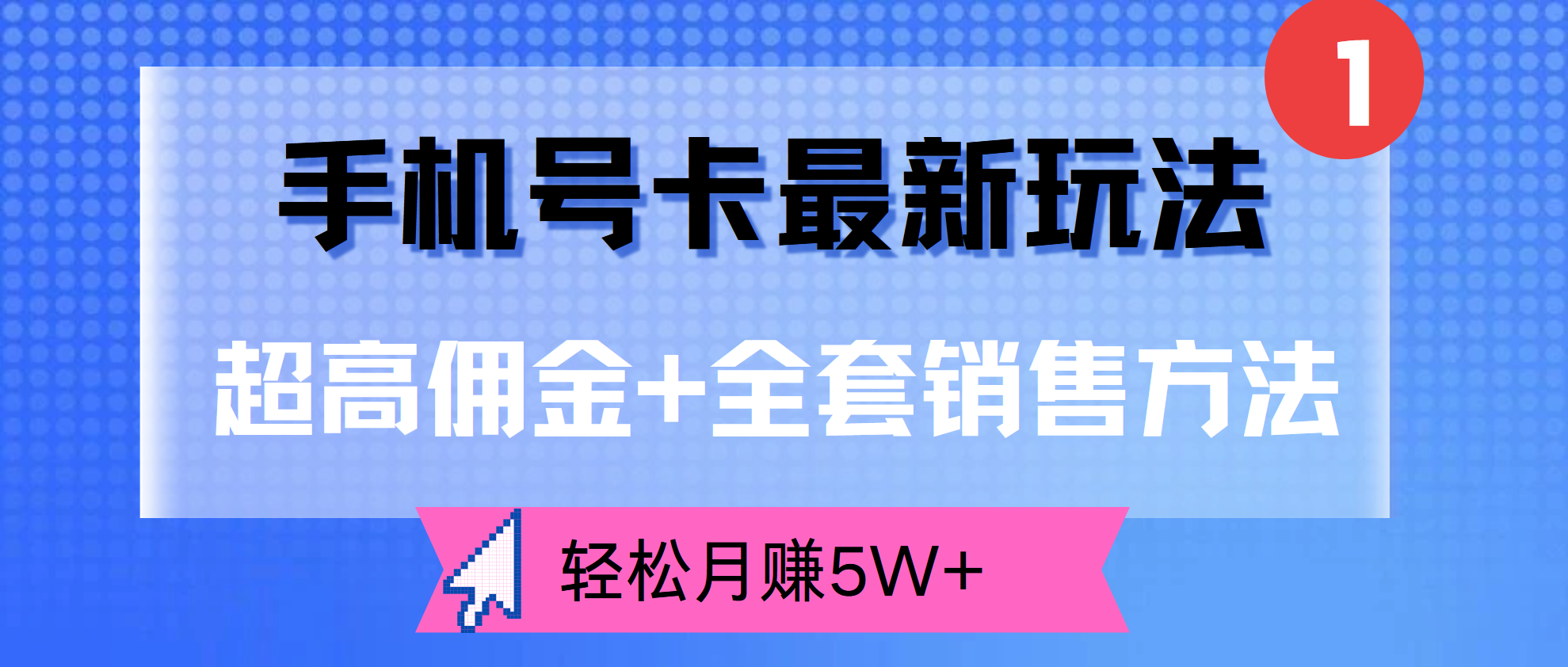 超高佣金+全套销售方法，手机号卡最新玩法，轻松月赚5W+_思维有课