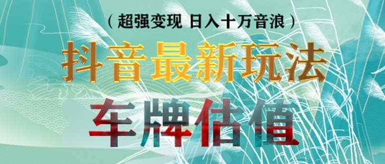 抖音最新无人直播变现直播车牌估值玩法项目 轻松日赚几百+【详细玩法教程】_思维有课