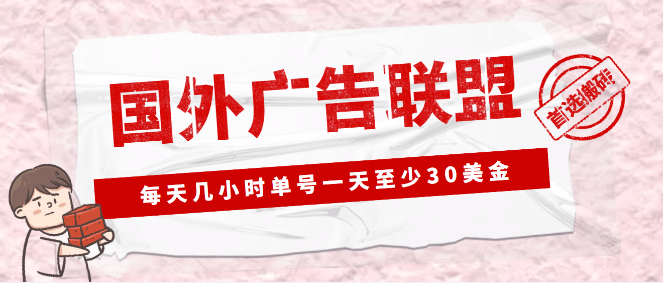 外面收费1980最新国外LEAD广告联盟搬砖项目，单号一天至少30美元(详细教程)_思维有课