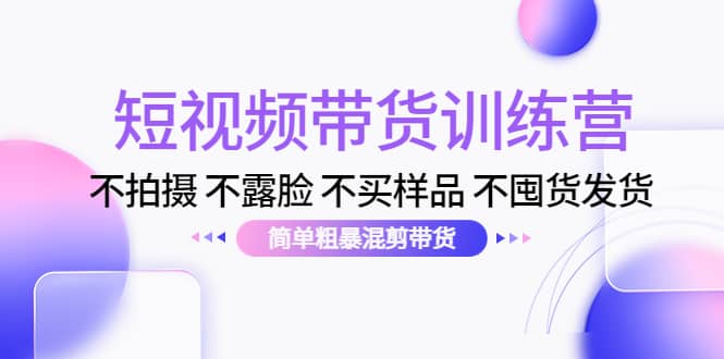 短视频带货训练营：不拍摄 不露脸 不买样品 不囤货发货 简单粗暴混剪带货_思维有课