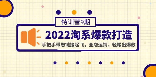 2022淘系爆款打造特训营9期：手把手带您链接起飞，全店运销，轻松出爆款_思维有课