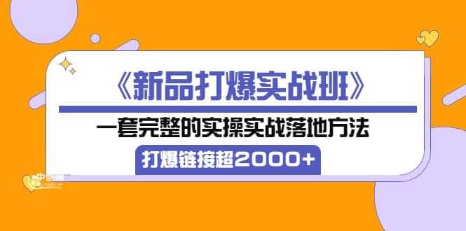 《新品打爆实战班》一套完整的实操实战落地方法，打爆链接超2000+（38节课)_思维有课