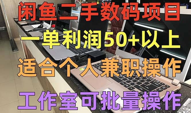 闲鱼二手数码项目，个人副业低保收入，工作室批量放大操作_思维有课