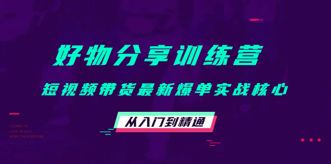 好物分享训练营：短视频带货最新爆单实战核心，从入门到精通_思维有课