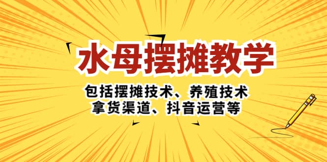 水母·摆摊教学，包括摆摊技术、养殖技术、拿货渠道、抖音运营等_思维有课