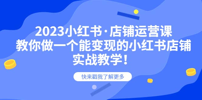 2023小红书·店铺运营课，教你做一个能变现的小红书店铺，20节-实战教学_思维有课