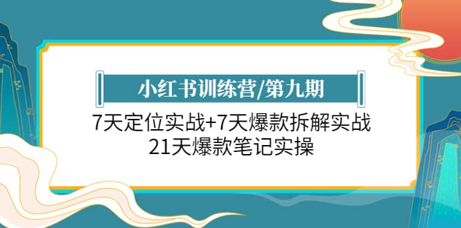 小红书训练营/第九期：7天定位实战+7天爆款拆解实战，21天爆款笔记实操_思维有课