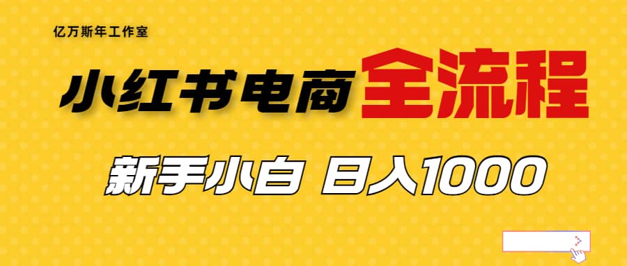 外面收费4988的小红书无货源电商从0-1全流程，日入1000＋_思维有课