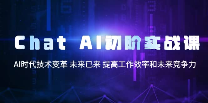 Chat AI初阶实战课，AI时代技术变革 未来已来 提高工作效率和未来竞争力_思维有课