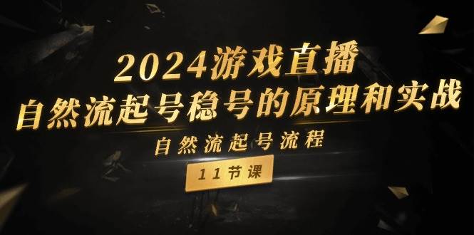 2024游戏直播-自然流起号稳号的原理和实战，自然流起号流程（11节）_思维有课