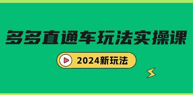 多多直通车玩法实战课，2024新玩法（7节课）_思维有课