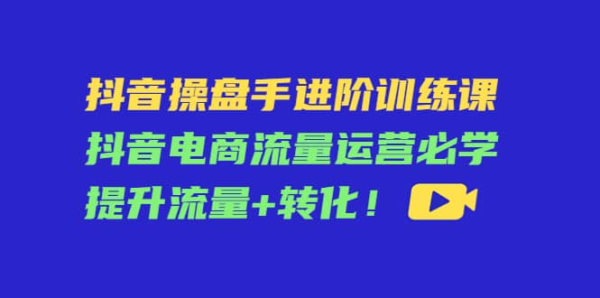 抖音操盘手进阶训练课：抖音电商流量运营必学，提升流量+转化_思维有课