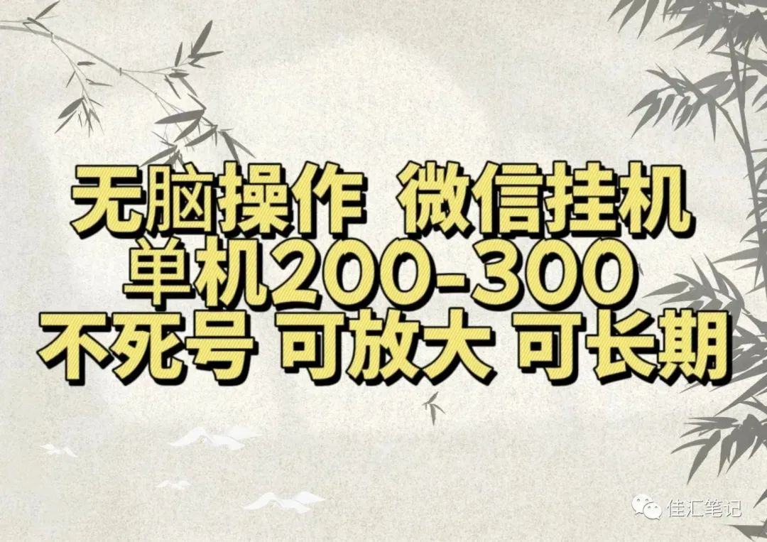 无脑操作微信视频号挂机单机200-300一天，不死号，可放大，工作室实测_思维有课