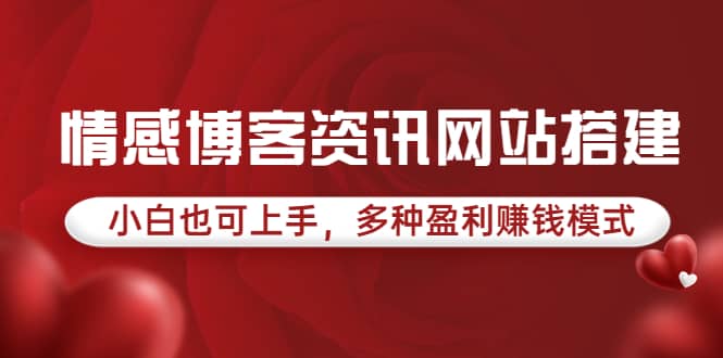 情感博客资讯网站搭建教学，小白也可上手，多种盈利赚钱模式（教程+源码）_思维有课