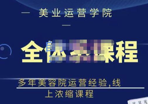 网红美容院全套营销落地课程，多年美容院运营经验，线上浓缩课程_思维有课